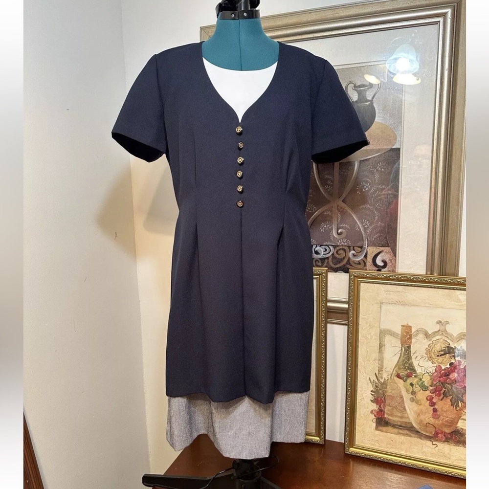 DBY Ltd Women’s Navy Blue Unlined Short Sleeve Dress Size 9/10